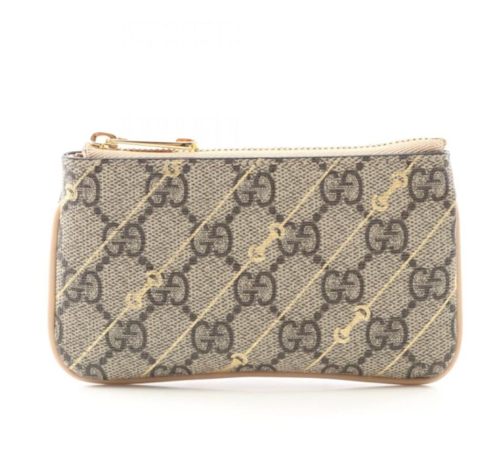 Gucci Coin Case GG with Gold Pattern Women